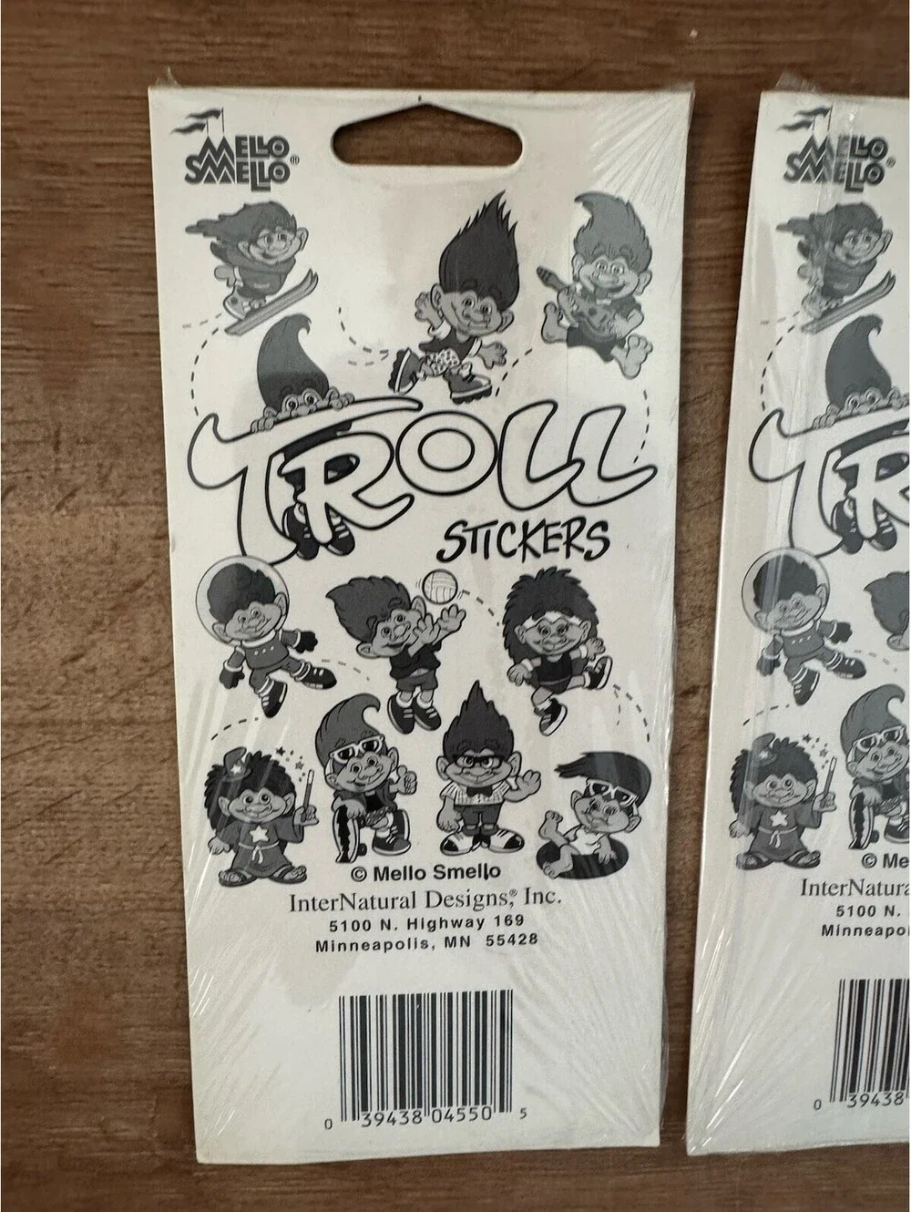 Vintage Mello Smello Troll Stickers Complete Set #1-4 Sealed Neon 4 Packs